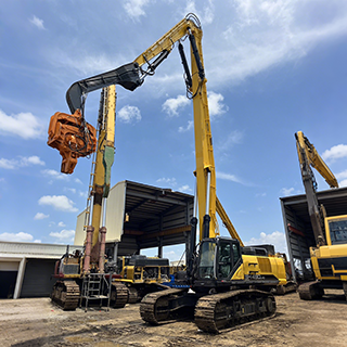 SH490LHD Excavator Long Heavy Duty Piling Arm | Custom Pile Driving Boom