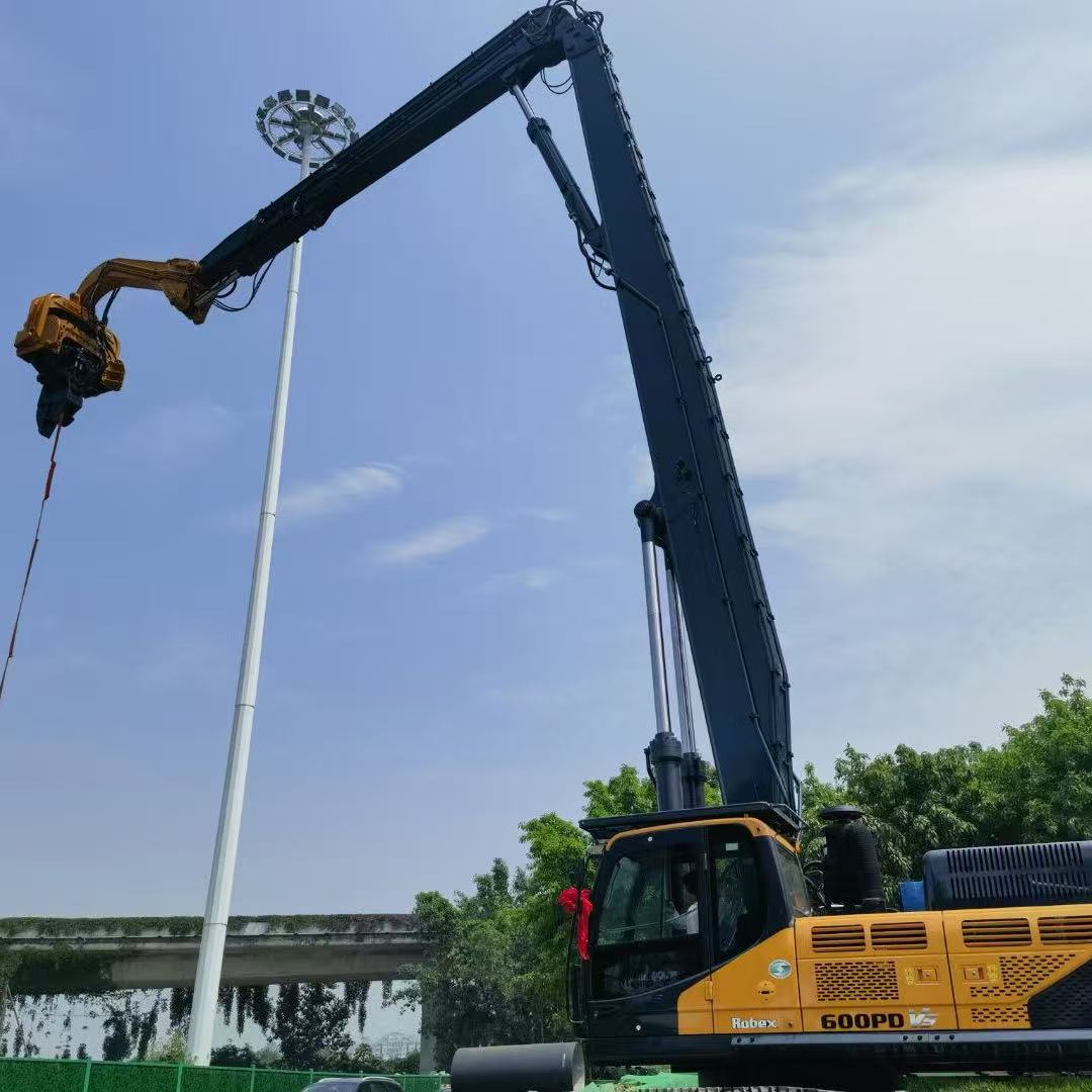 HD600挖掘机打桩臂，重型，适用于地基施工